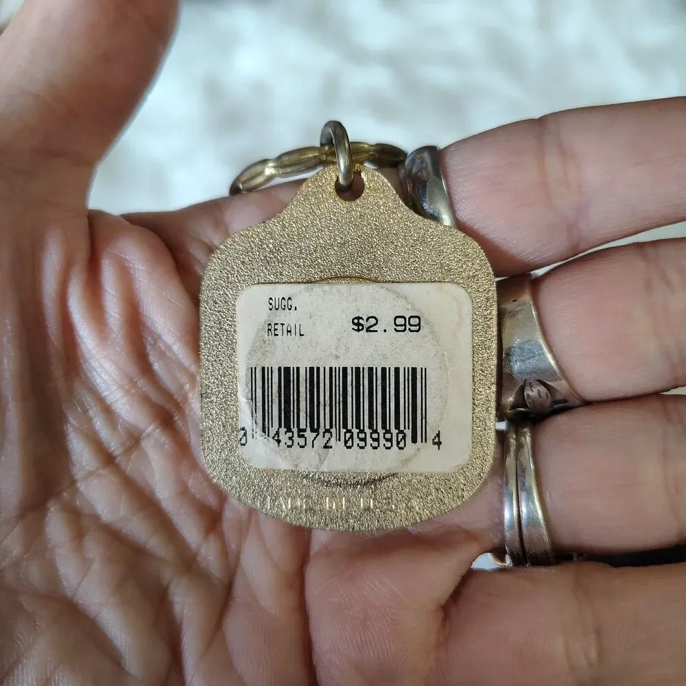 VTG Dodge Caravan Gold Tone Metal Keychain W Tags